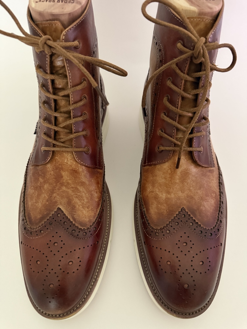 TAFT 365 Model 005 Leather Wingtip Boots – Men’s Size 12